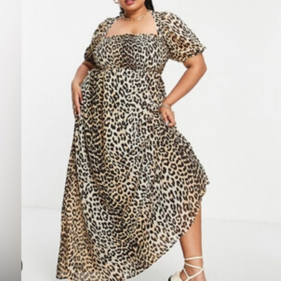 ASOS Leopard Print Maxi Dress EUC - Picture 3 of 14